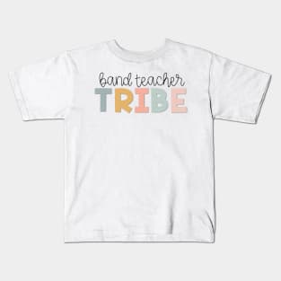 Band Teacher Tribe Muted Pastels Kids T-Shirt